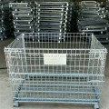 Galvanized Silver Folding Wire Storage Baskets